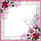 frame cadre pink lilac white red flower - PNG gratuit GIF animé