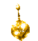 Gold deco earrings - Bezmaksas animēts GIF animēts GIF