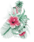 soave deco summer flowers tropical pink green