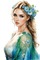 Женщина  в голубом - gratis png animeret GIF