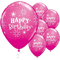 image encre color ballons happy birthday edited by me - δωρεάν png κινούμενο GIF